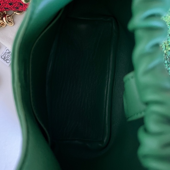 LOEWE Squeeze Mini Green Beaded Leather Bag - Limited Fruit Edition - Picture 7 of 15
